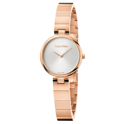 卡文克萊CK（Calvin Klein）手表純正係列玫瑰金時尚極簡女款石英表K8G23646