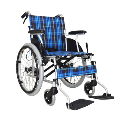 Hubang/互邦輕便後背可折疊鋁合金手動輪椅HBL33
