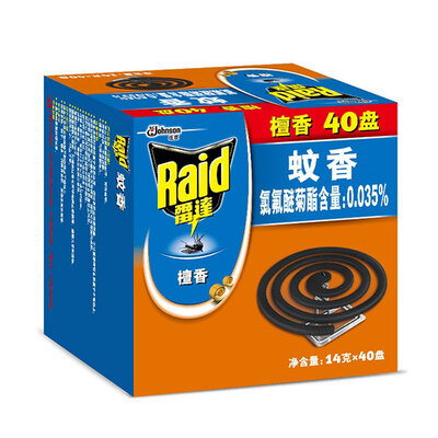 Raid/雷达大盘安神檀香型盘式蚊香40单盘