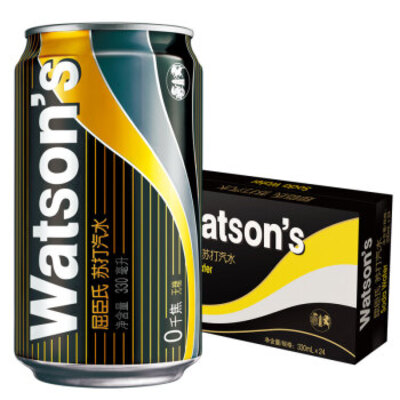 Watsons/屈臣氏原味苏打碳酸饮料330ml*24罐