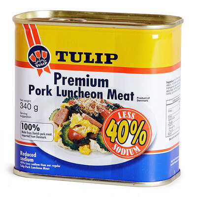 Tulip三花/郁金香40%减盐猪肉午餐肉罐头