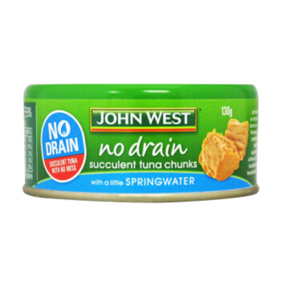 John West/西部约翰水浸金枪鱼罐头不排水95g