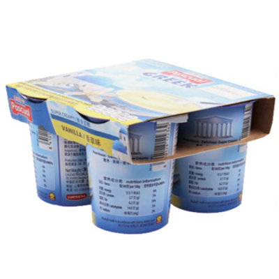 帕斯卡/香草味巴氏热处理全脂风味酸奶125g*4盒