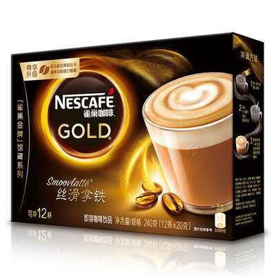 NESCAFE//雀巢咖啡金牌馆藏丝滑拿铁速溶咖啡20g*12条