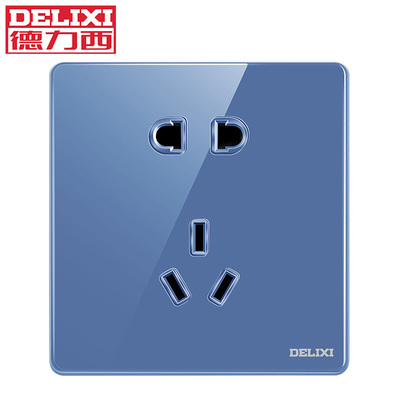 DELIXI/德力西881玻璃大板系列插座面板