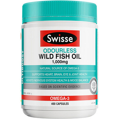 Swisse野生鱼油软胶囊Omega-3 1000mg400粒