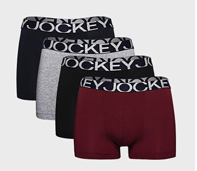 JOCKEY/居可衣 4条装 冰丝混纺 中腰四角裤运动 J1811208