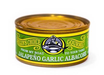 American Tuna Pole Caught Wild Albacore Garlic罐头