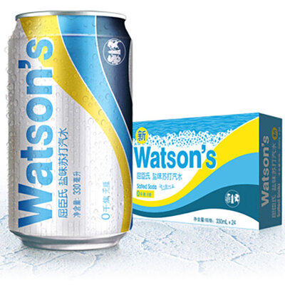 Watsons/屈臣氏盐味苏打碳酸饮料330ml*24罐