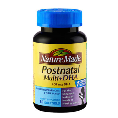 Nature Made/天维美 Postnatal Multi+DHA 孕妇产后综合复合维生素含DHA叶酸60粒
