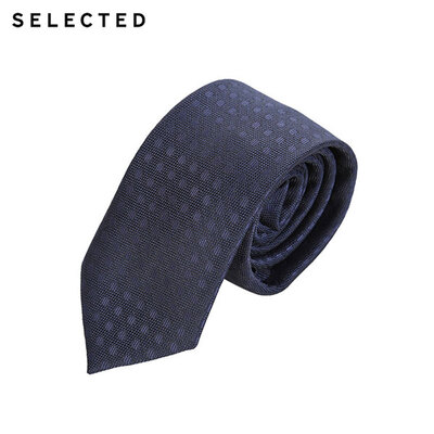 SELECTED涤丝领带系列 男士波点印花商务休闲领带41811T519