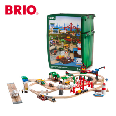 BRIO火车世界豪华级轨道木制玩具套装