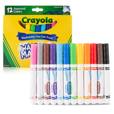 Crayola/绘儿乐水溶性画笔12色