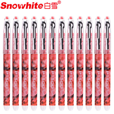 SnoWhite/白雪0.5mm红色速干直液式中性笔12支装P1500