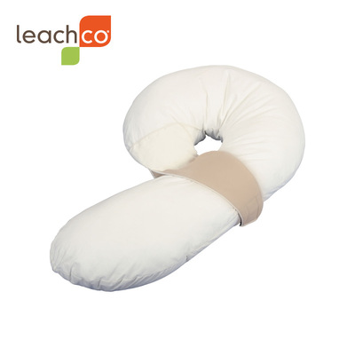 Leachco Preggle Ivory w/Khaki Band固定绑带空气流护腰侧睡枕