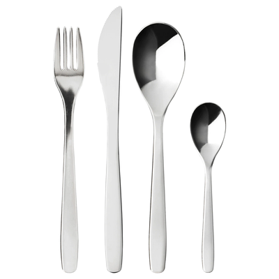 IKEA/宜家默普斯格镜面不锈钢西餐餐具套装16件