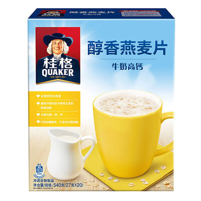 QUAKER/桂格醇香牛奶高钙燕麦片540g