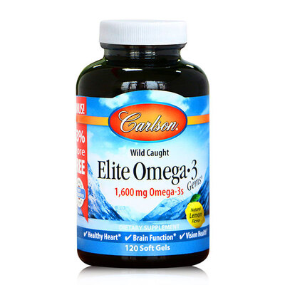 Carlson/康一生omega-3精英深海鱼油软胶囊120粒/瓶