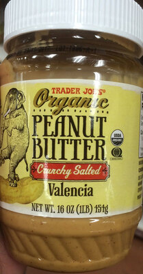 Trader Joe's Organic Peanut Butter Crunchy and Salted有机有盐松脆花生酱
