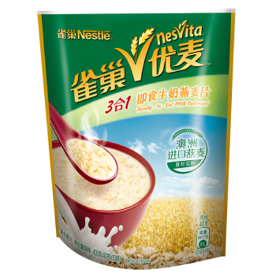 Nestle/雀巢优麦3合1即食牛奶燕麦片400g