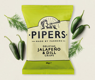 Pipers墨西哥辣椒莳萝味薯片