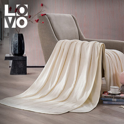LOVO/压花毛毯薄被子加厚床单盖毯绒毯单人空调毯毛巾午睡毯子