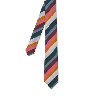 Paul Smith Men's Faded 'Artist Stripe' Narrow Silk Tie领带