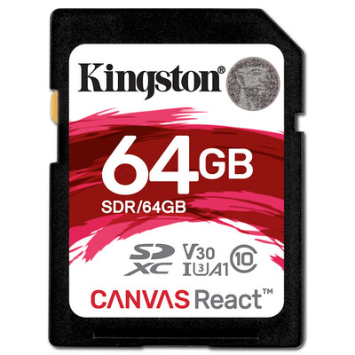 Kingston/金士顿Canvas React SD存储卡64G