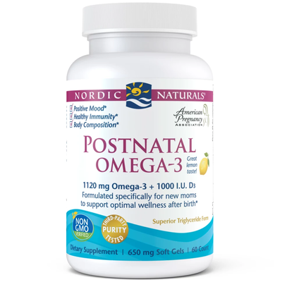 Nordic Naturals/挪帝克 POSTNATAL OMEGA-3孕妇专用DHA鱼油软胶囊