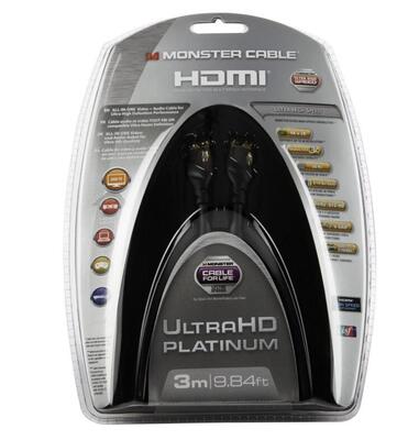 MONSTER/魔声Platinum UHD银质超高速HDMI视频线