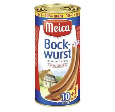 Meica/美卡Bockwurst罐装香肠990g