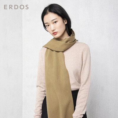 ERDOS/鄂尔多斯女士羊绒单层水纹素围巾