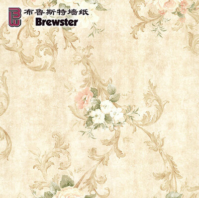 Brewster/布鲁斯特花团锦簇美式乡村田园壁纸5.3㎡/卷