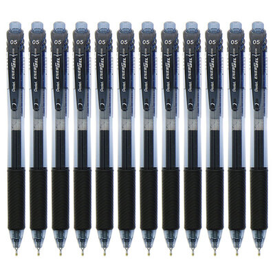 Pentel/派通0.5mm黑色中性笔12支装BLN105