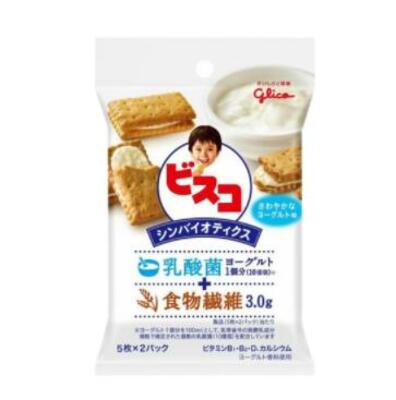 glico/格力高清爽酸奶味膳食纤维乳酸菌夹心饼干10枚