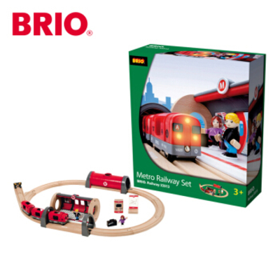 BRIO声光地铁车站木制玩具套装