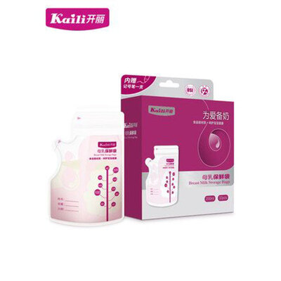 Kaili/开丽壶型口感温标识款储奶袋200mL*32片