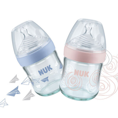 NUK自然母感宽口径玻璃奶瓶120mL