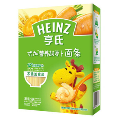 Heinz/亨氏优加系列营养胡萝卜面条252g