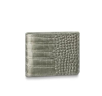 Louis Vuitton/路易威登MULTIPLE Crocodile Titanium鳄鱼皮钱夹N94816