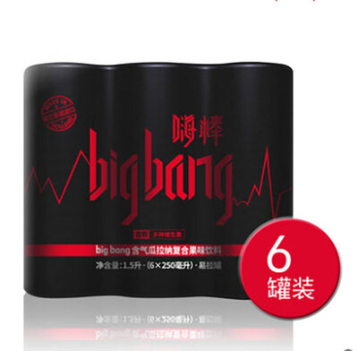 Bigbang/嗨棒原味运动能量饮料250ml*6罐