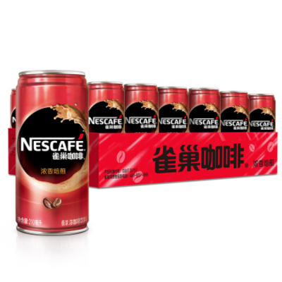 NESCAFE/雀巢浓香焙煎即饮咖啡210ml*24罐