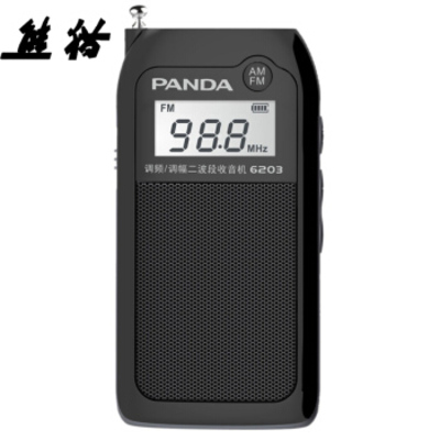熊猫锂电二波段迷你充电收音机6203