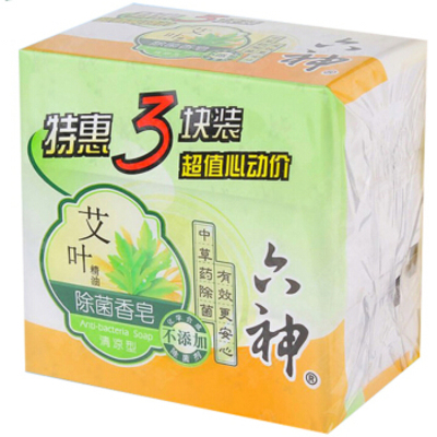 六神艾叶除菌清凉型香皂125g*3