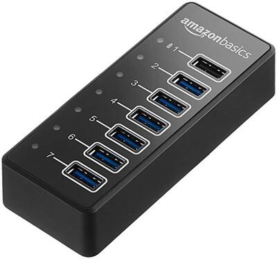 AmazonBasics/亚马逊倍思7口USB-A集线器HU9003V1SBL