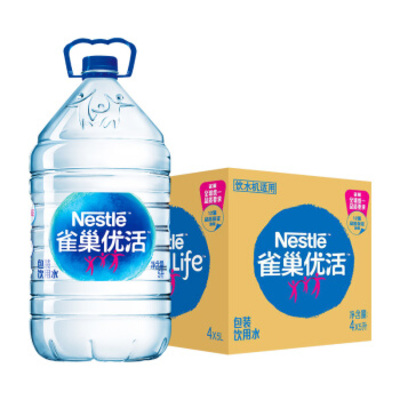 雀巢优活饮用纯净水5L*4瓶/箱