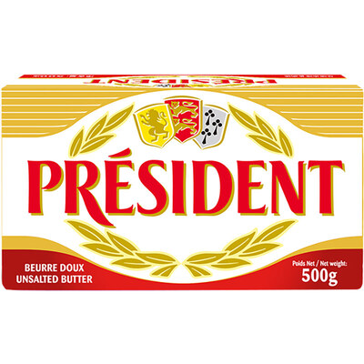 PRESIDENT/总统淡味黄油块500g