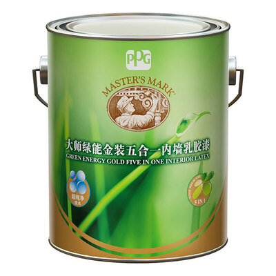 PPG/大师漆绿能金装五合一内墙乳胶漆5.3kg