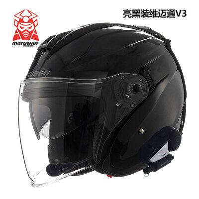 Marushin/马鲁申双镜片半盔玻璃钢轻量化摩托车头盔L11