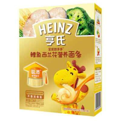 Heinz/亨氏金装智多多系列鳕鱼西蓝花营养面条336g
